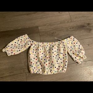 Zara polka dot crop